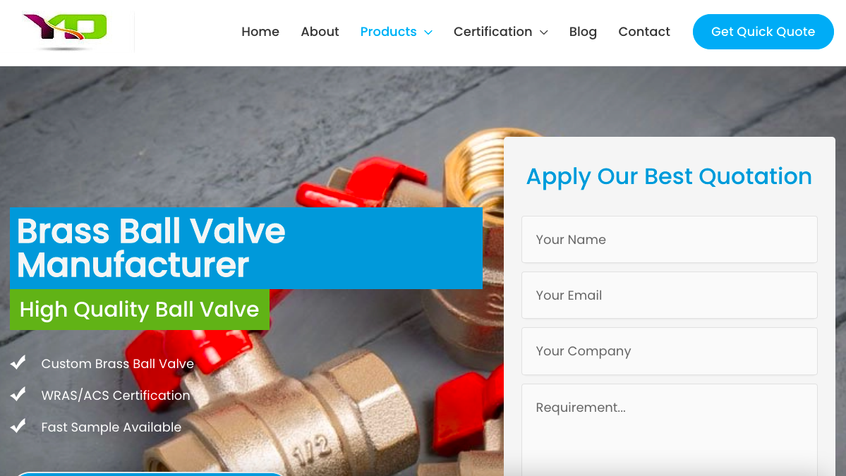 YD Brass Ball Valve